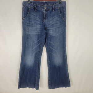 Gap Jeans Womens 10 Blue Mid Rise Flared‎ Leg Medium Wash Denim W33 x L28
